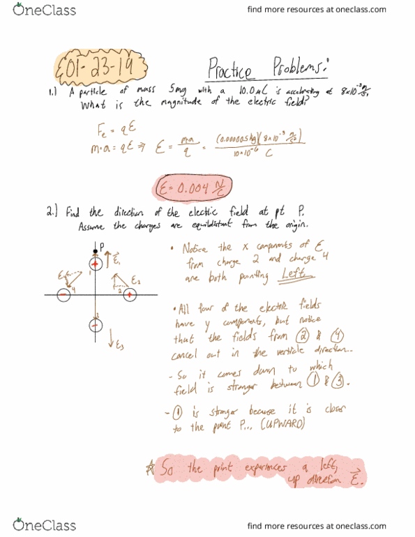 PHYSICS 1251 Lecture 8: Electric Fields Quiz Practice cover image