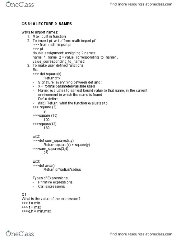 COMPSCI 61A Lecture 2: Names cover image