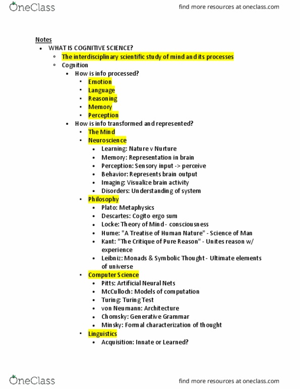 COGS 1 Lecture 1: COGS 1 Lecture : COGS 1 Lecture : COGS 1 Lecture : COGS 1 Lecture : COGS 1 Lecture : NotesL thumbnail