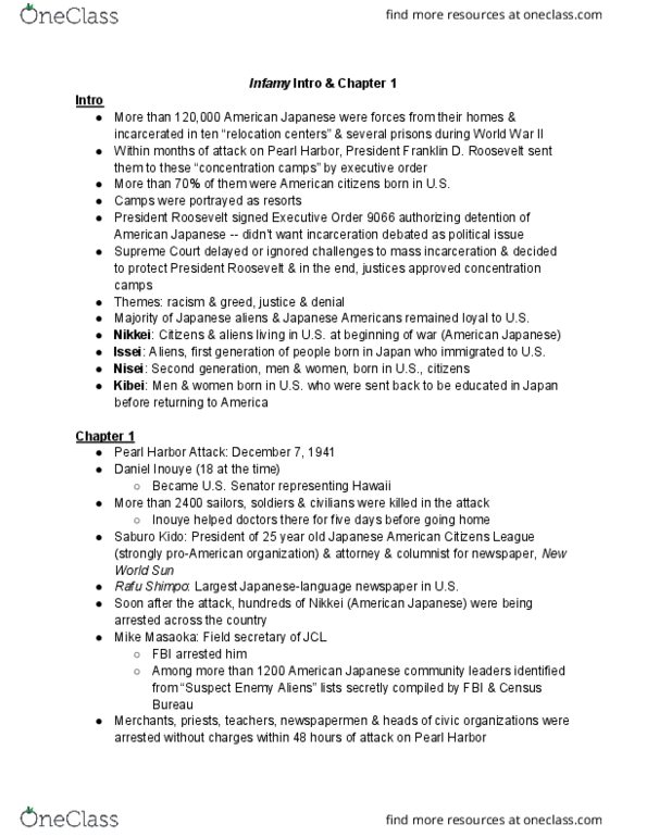 COLWRIT R4B Lecture 1: Infamy: Intro & Chapter 1 thumbnail