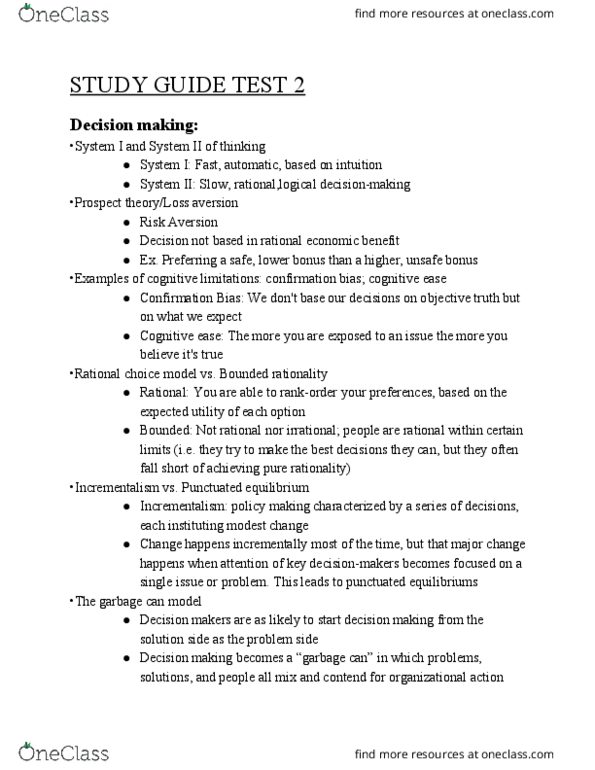 SPEAV 185 Study Guide Fall 2018, Final Punctuated Equilibrium