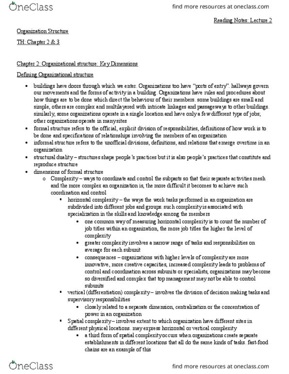 SOC361H5 Chapter Notes - Chapter 2-3: Institutional Theory, Organizational Commitment thumbnail