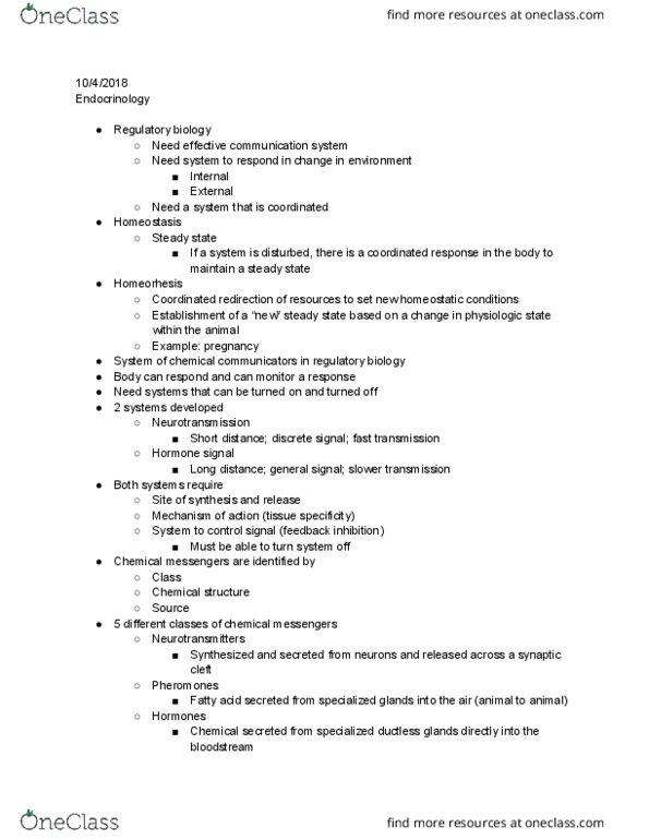 ANSC 1001 Lecture 10: Endocrinology thumbnail