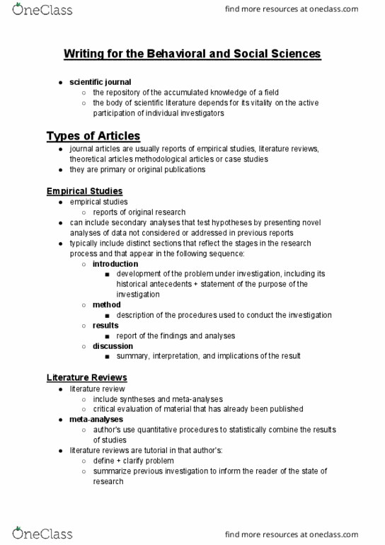 PSYC02H3 Chapter Notes - Chapter 1: Scientific Method, Case Report, Longitudinal Study thumbnail