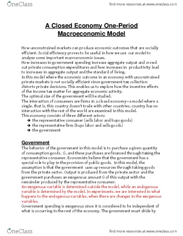 ECON 325 Chapter Notes - Chapter 5: Real Wages, Macroeconomic Model, Production Function thumbnail