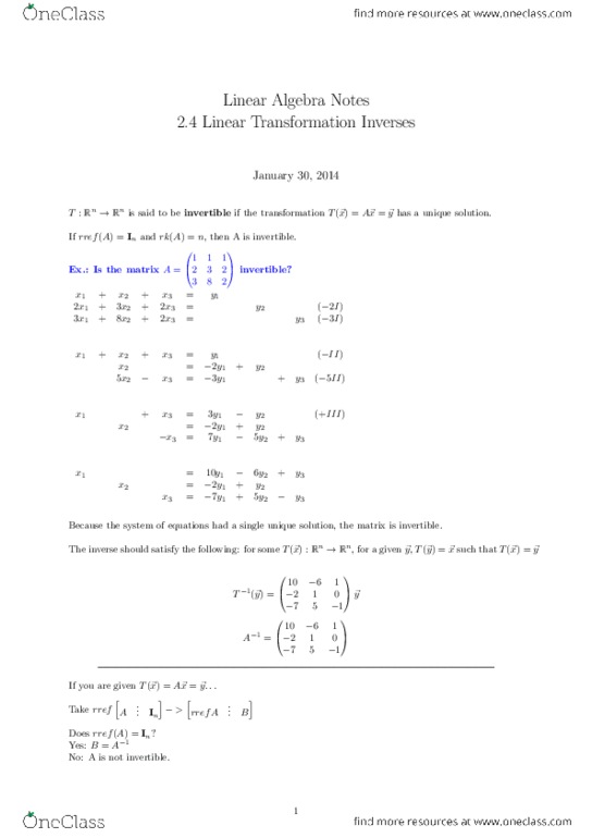 MATH 2331 Lecture Notes - Linear Map thumbnail