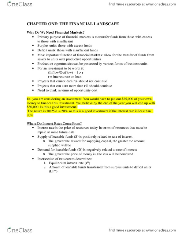 COMMERCE 2FA3 Chapter Notes - Chapter 1-3&5.4: Capital Asset Pricing Model thumbnail