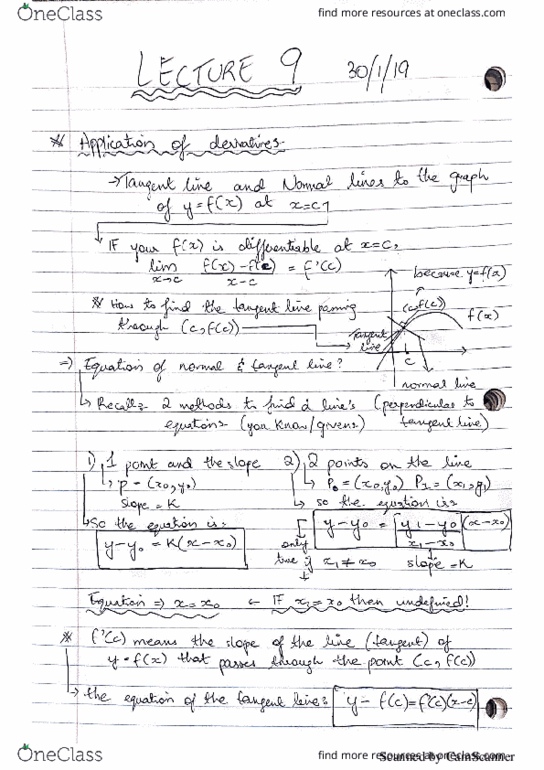 MATH 265 Lecture 9: Application and Rules of Derivatives cover image