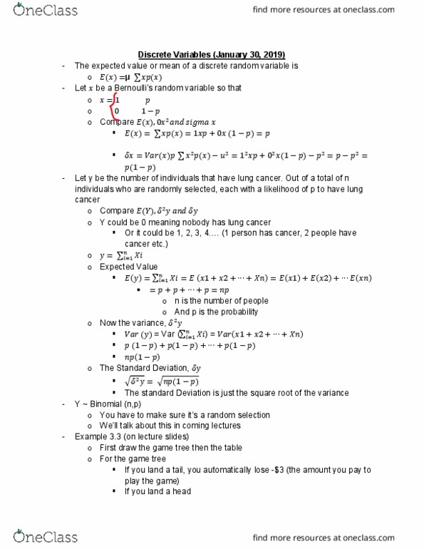 STAT 213 Lecture 9: STAT 213 Lecture 9-Discrete Variables cover image