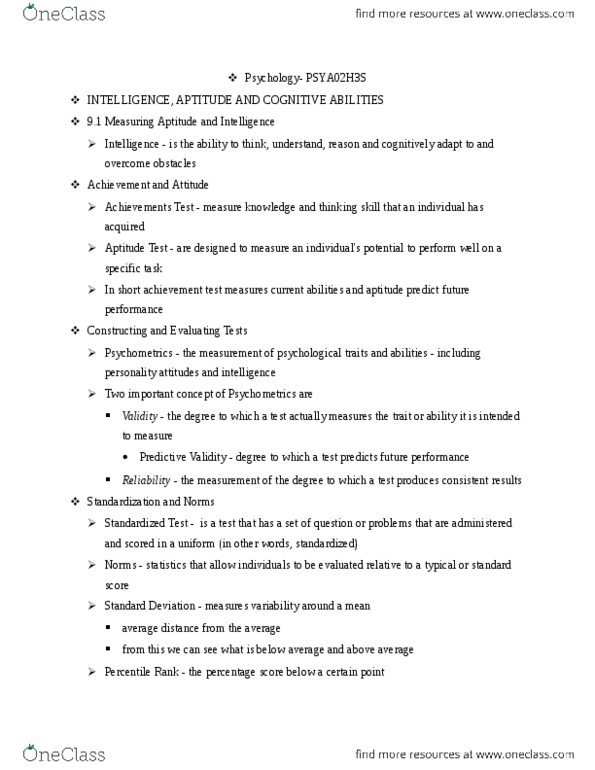 PSYA02H3 Chapter Notes -Pediatrics, Factor Analysis, Socalled thumbnail