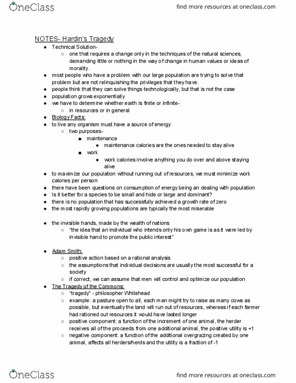 MEA 100 Lecture Notes - Lecture 15: Ipsos, Heredity, Overgrazing thumbnail