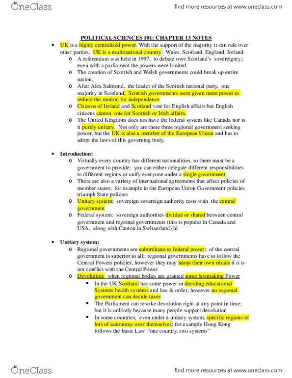 POL S101 Chapter 13: POLY CI CHAPTER 13 NOTES.docx thumbnail