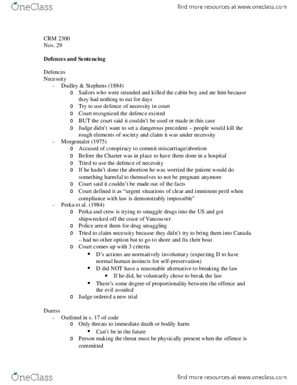 CRM 2300 Lecture Notes - Henry Morgentaler thumbnail