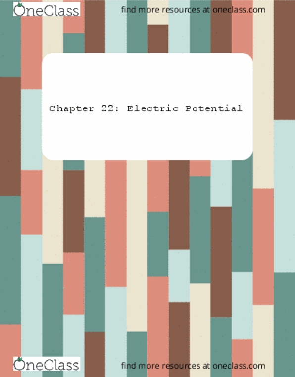 PHYS 212L Chapter 22: Electric Potential thumbnail