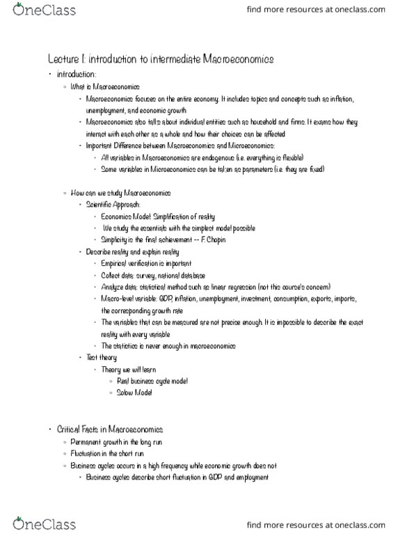 ECON 402 Lecture Notes - Lecture 1: Real Business-Cycle Theory, Price Ceiling, Aggregate Demand thumbnail