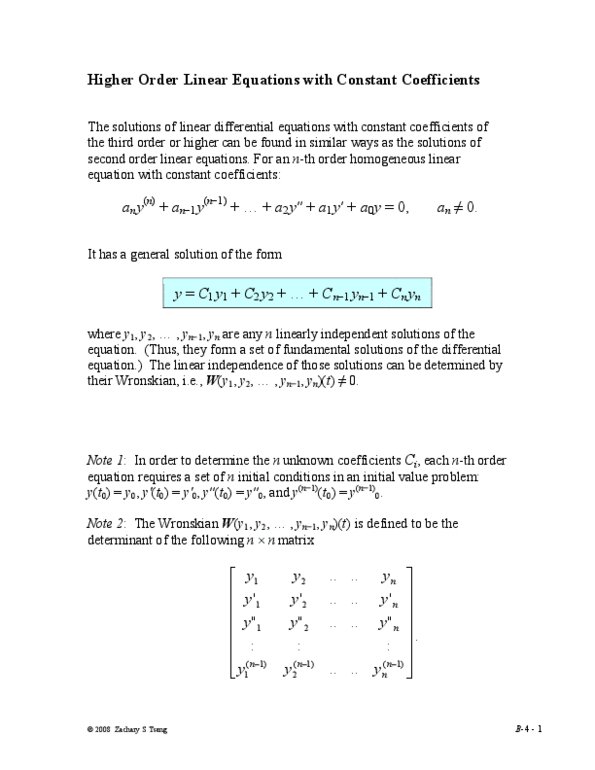 MATH 251 Lecture Notes - System Of Linear Equations, Algebraic Equation, Wronskian thumbnail