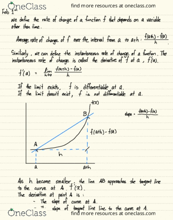 MAT135H1 Lecture Notes - Lecture 12: Ath, Constant Function cover image