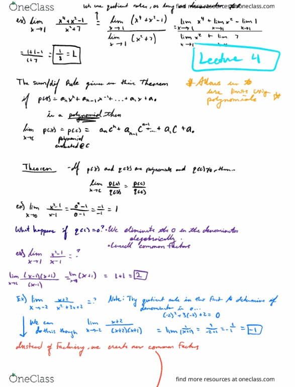 MAT 21A Lecture 4: Solving Limits and Percise Definition Introduction cover image