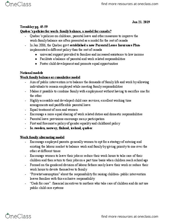 SOCIOL 1C03 Chapter Notes - Chapter 3: Foster Care, Child Care, 6 Years thumbnail