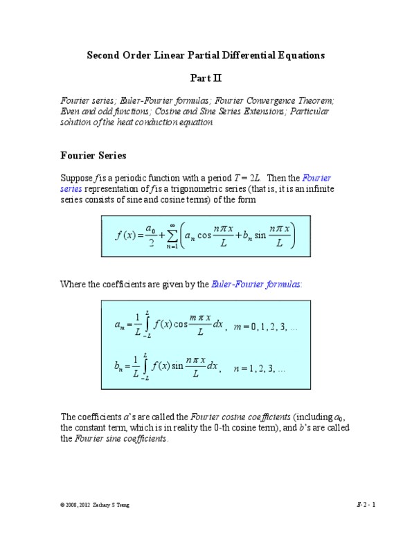 MATH 251 Lecture Notes - Fourier Series, Periodic Function, Trigonometric Series thumbnail