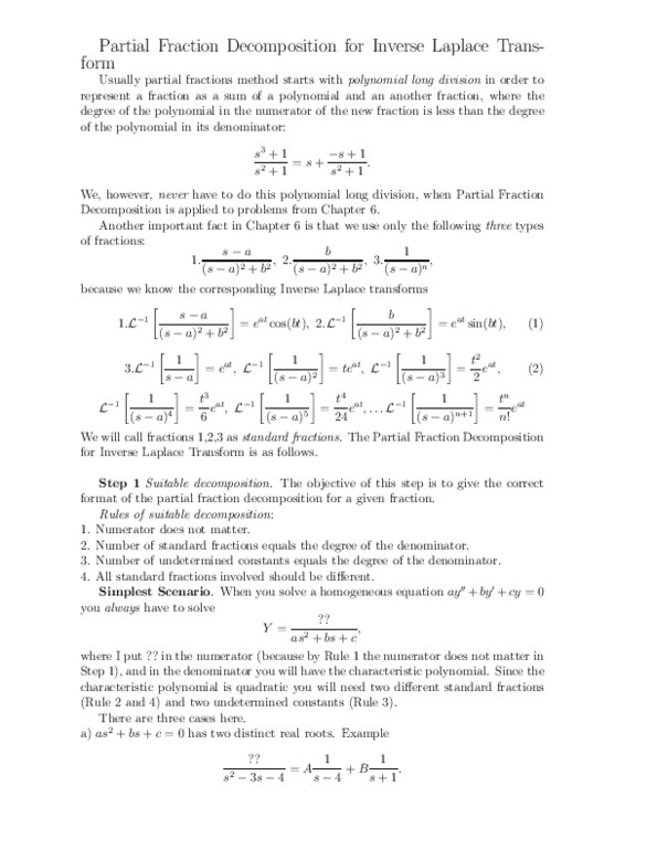 MATH 251 Lecture Notes - Polynomial Long Division, Partial Fraction Decomposition, Junkers J 1 thumbnail