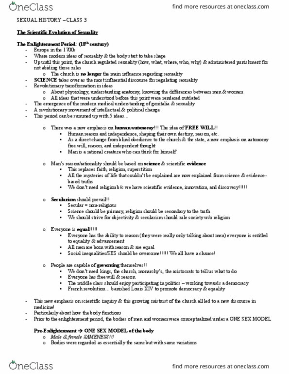 History 2181A/B Lecture Notes - Lecture 3: Age Of Enlightenment, French Revolution, Secularism thumbnail