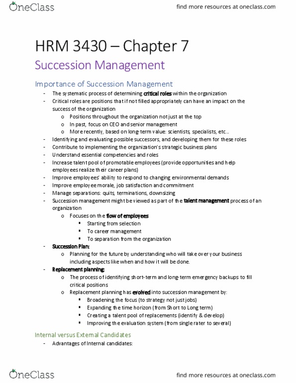 HRM 3430 Chapter Notes - Chapter 7: Job Satisfaction, Career Development, Power Tool thumbnail