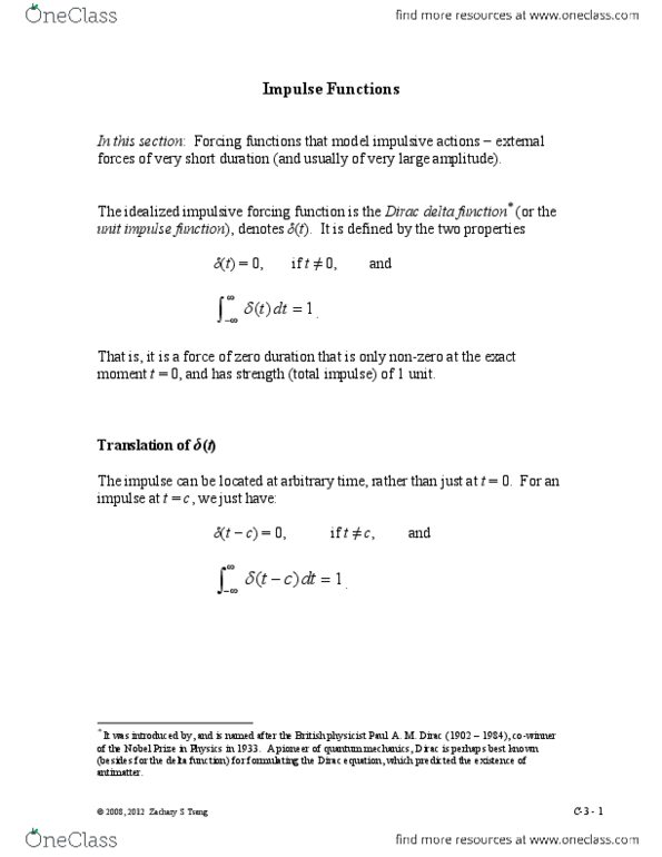 MATH 250 Lecture Notes - Step Function, Partial Fraction Decomposition, System Of Linear Equations thumbnail