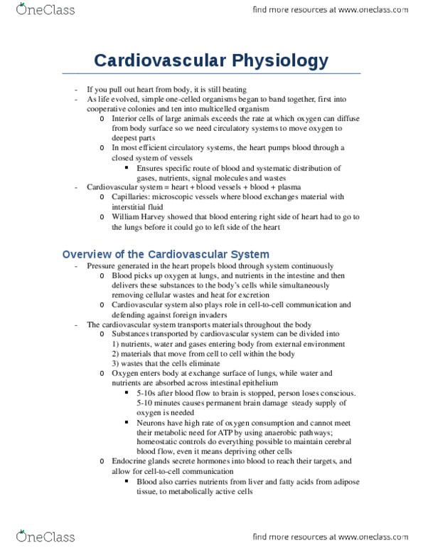 PSL301H1 Chapter Notes - Chapter 14: Circulatory System, Sodium-Calcium Exchanger, Cytosol thumbnail