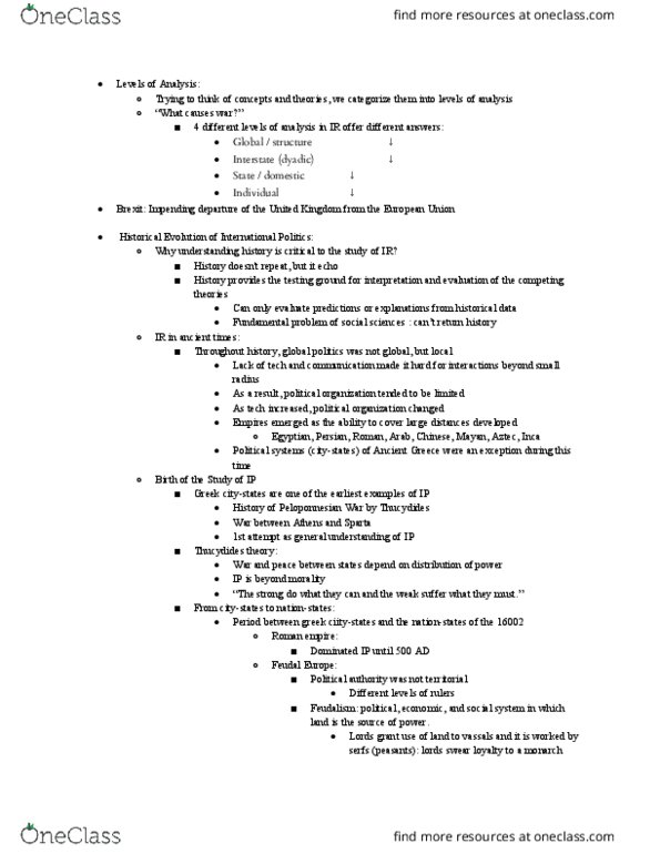 PSC 116 Lecture Notes - Lecture 3: Nationstates, Calvinism, Black Death thumbnail