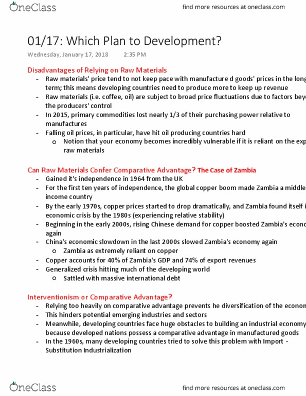 POLI 227 Lecture Notes - Lecture 4: Comparative Advantage, Human Capital thumbnail