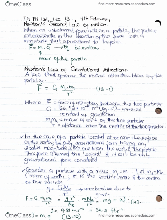 EN PH131 Lecture Notes - Lecture 13: Twill, Tetramethylethylenediamine, Ator cover image