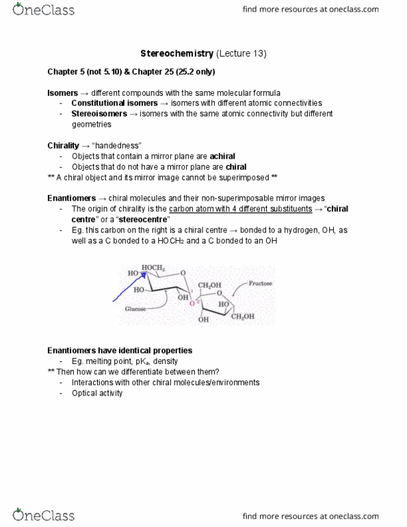 CHM136H1 Lecture 13: Intro to Stereochemistry thumbnail