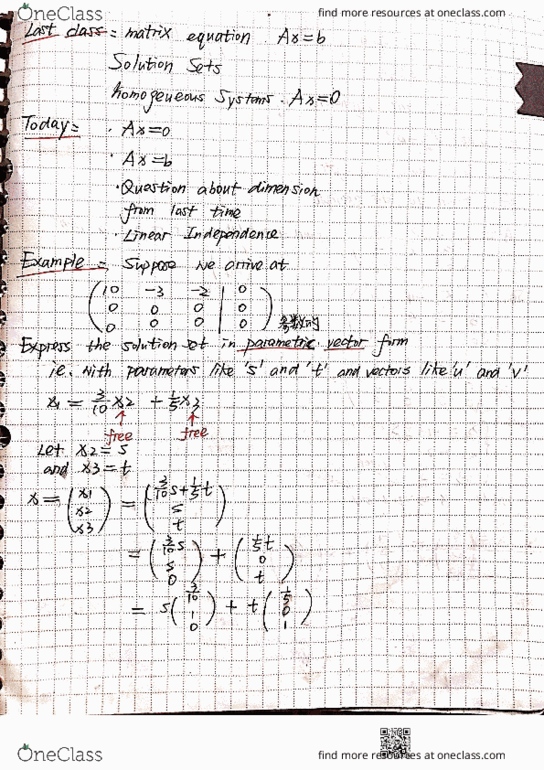 MATH 221 Lecture 5: MATH221 – Lecture 5 – Linear Independence cover image