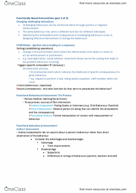 PSYC214 Lecture Notes - Lecture 11: Functional Analysis, Reinforcement, Behaviorism thumbnail