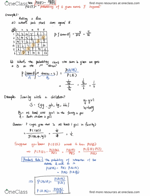 MATH 3160 Lecture 5: Math 3160 lecture 5- Conditional probability thumbnail