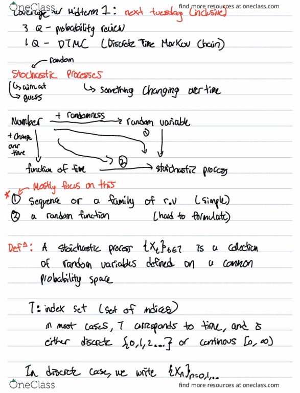 STAT333 Lecture Notes - Lecture 8: Markov Chain, Stochastic Process, Random Variable thumbnail