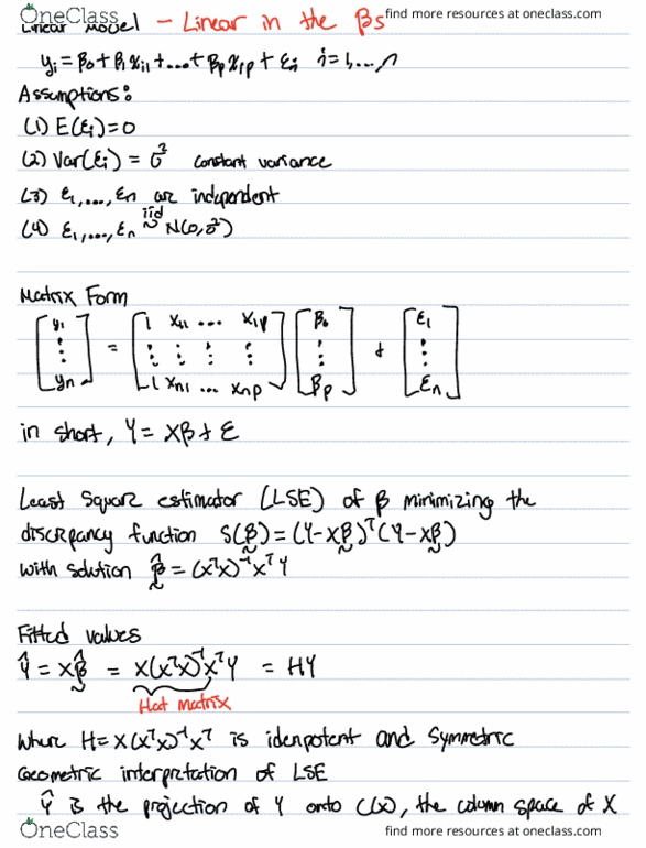 Stat444 Lecture 2 Lecture 2 Oneclass