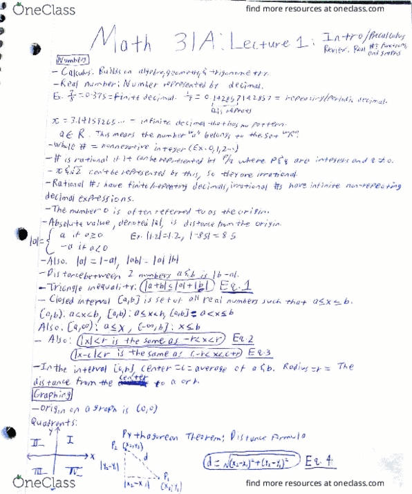 MATH 31A Chapter Notes - Chapter 1-1: Islami Jamhoori Ittehad thumbnail