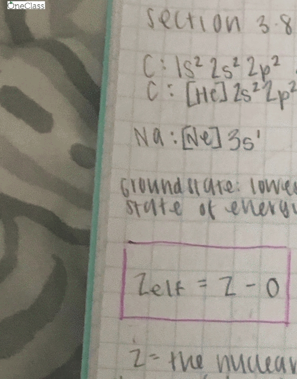 CHEM 1030 Lecture 12: Chem Notes Feb 4, 2019: Electron Configuration and Ground States cover image