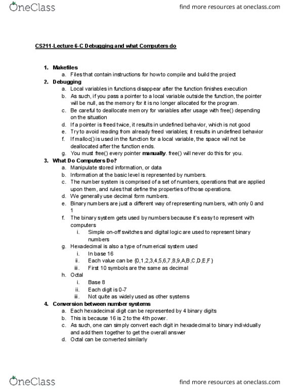 01:198:211 Lecture Notes - Lecture 6: Undefined Behavior, Octal, Local Variable thumbnail