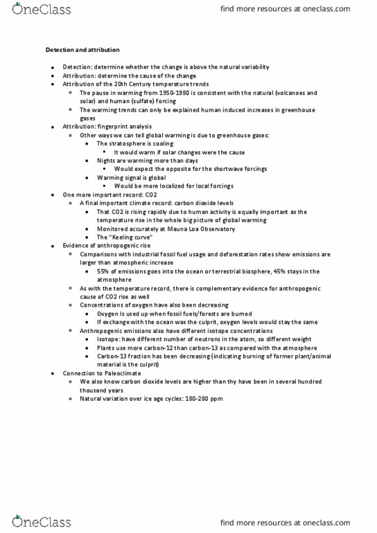 ATM S 111 Lecture Notes - Lecture 11: Mauna Loa Observatory, Keeling Curve, Global Temperature Record thumbnail