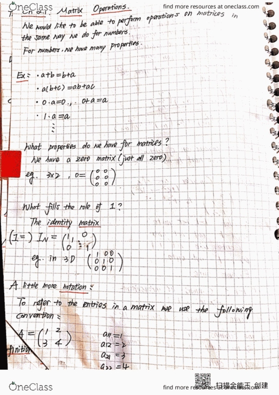 MATH 221 Lecture 11: MATH221 – Lecture 11 – The Matrix Operations cover image