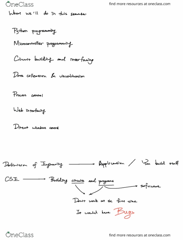 CSE 1010 Lecture Notes - Lecture 2: Process Control cover image