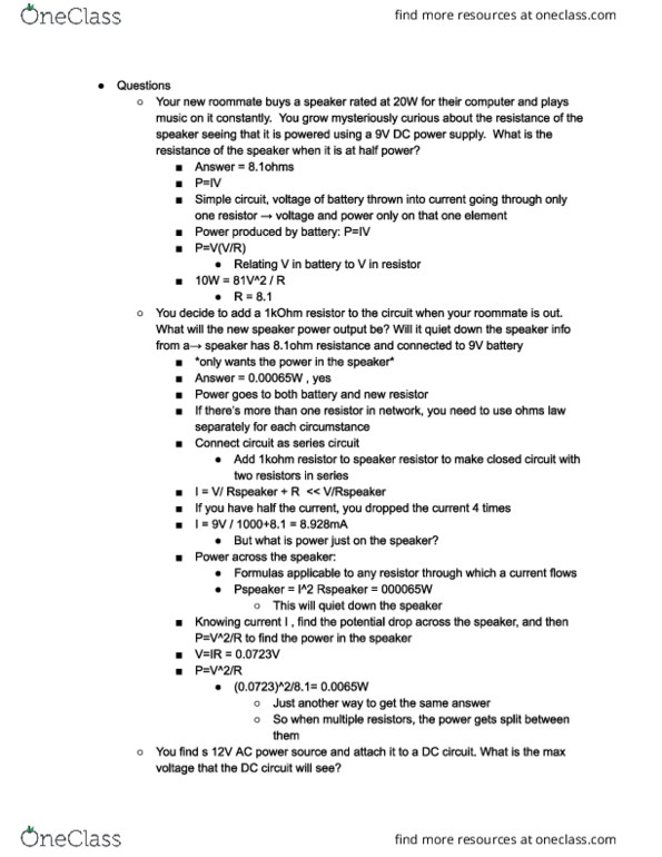 PHYS 102 Lecture Notes - Lecture 10: Drift Velocity, Imbel A2 cover image