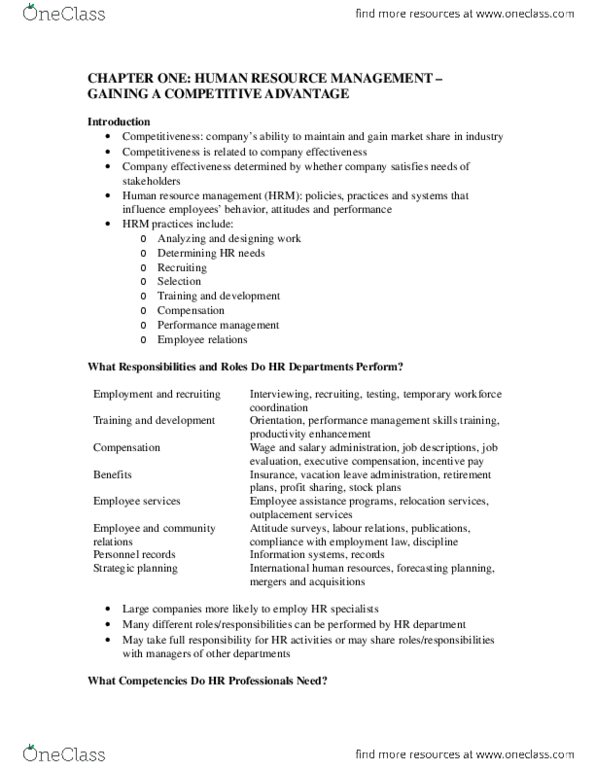 COMMERCE 2BC3 Chapter Notes - Chapter 1&2: Total Quality Management, Telecommuting, Offshoring thumbnail