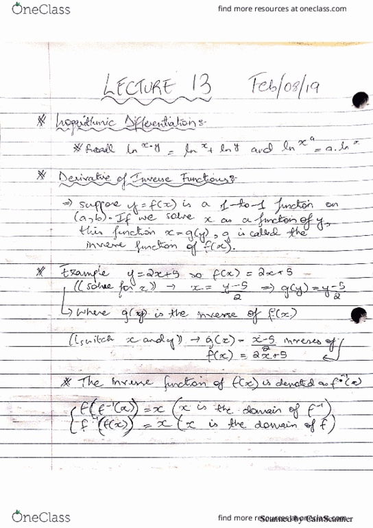 MATH 265 Lecture 13: Inverse Trig. Derivatives cover image