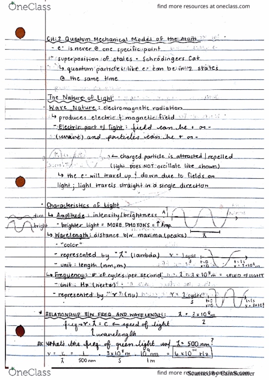 CHEM-1601 Lecture 3: Ch 2 Quantum Mechanical Model of the Atom thumbnail