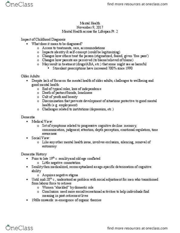 HLTHAGE 2G03 Lecture Notes - Lecture 15: Depth Perception, Dementia, Stimulant thumbnail