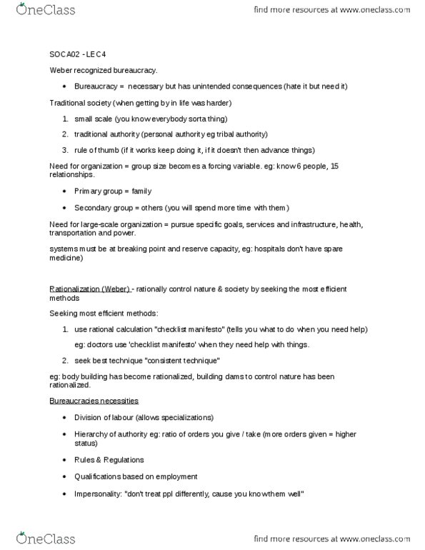 SOCA02H3 Lecture Notes - Iron Cage, Mcdonaldization, Southwest Ohio Regional Transit Authority thumbnail